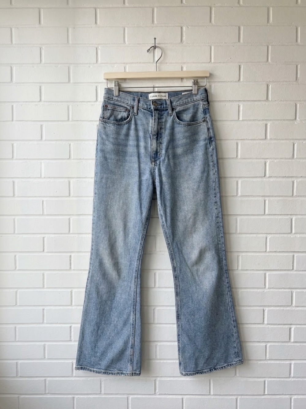 Denim Forum The Twiggy High Rise Flare 28L Light Blue Jeans Size 27